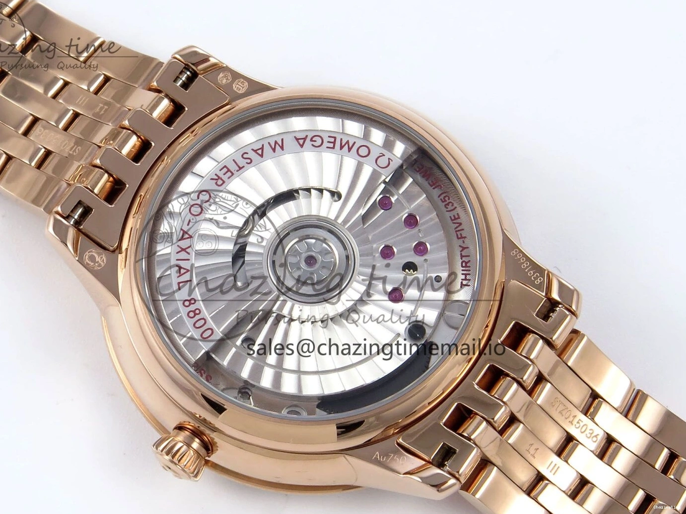 0102 De Ville Prestige Ladies RG VSF 1:1 Best Edition Brown Diamonds Dial on RG Bracelet A Sophisticated 7681